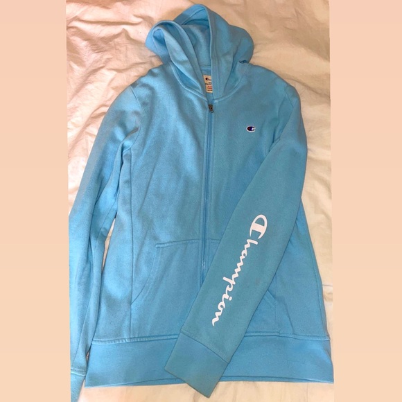 blue, womens, US small, zip up champion hoodie - Picture 1 of 1